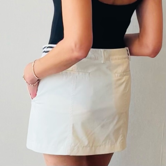 Elegance Sports Paris Tennis Skirt with Built In Shorts, Buttons, White, Small - Picture 6 of 16